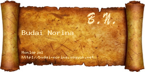 Budai Norina névjegykártya