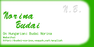 norina budai business card